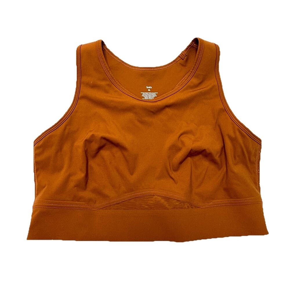 Knix Sports Bra in Rust Orange